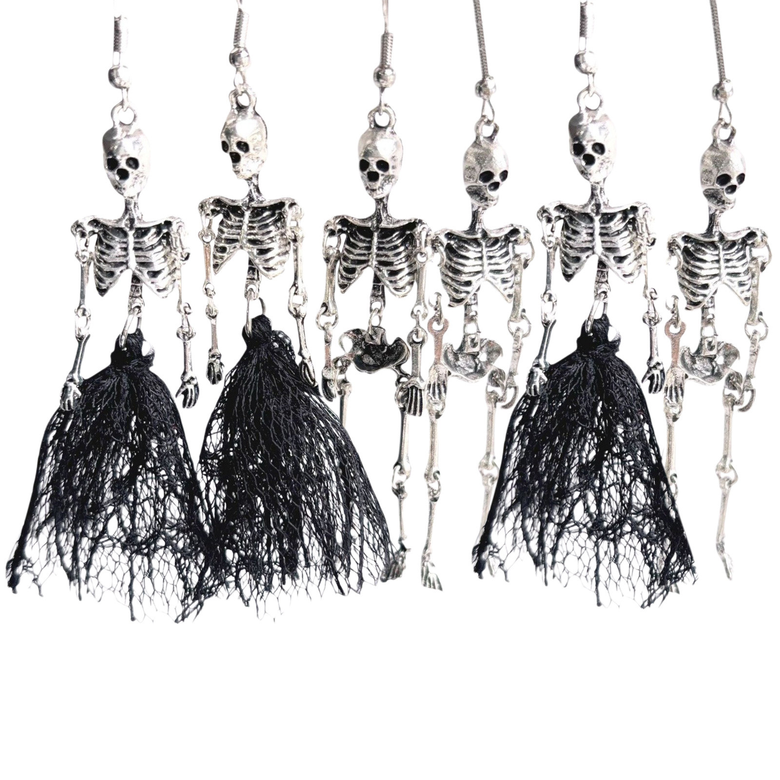 Vintage Things Collection - 1 Pair Halloween Vintage Skeleton Skull