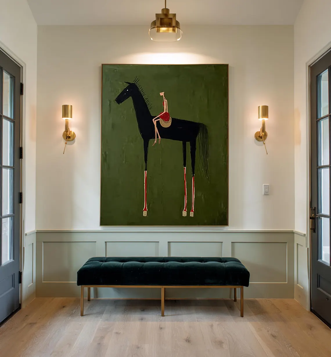 Vintage Things Collection - horse art Neutral Home Decorpainting Large