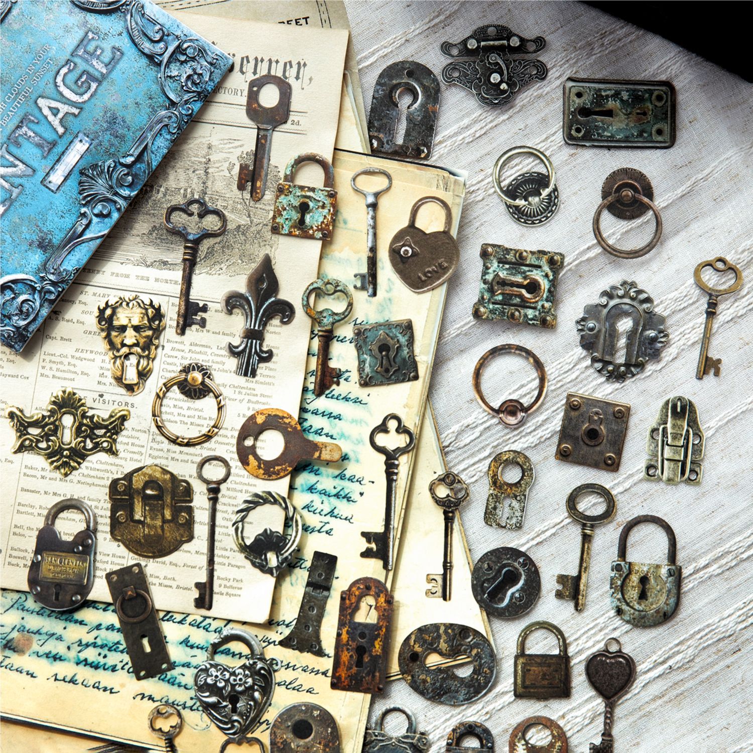 Vintage Things Collection - 50pcs/1lot Kawaii Scrapbook Stickers Vintage Collection