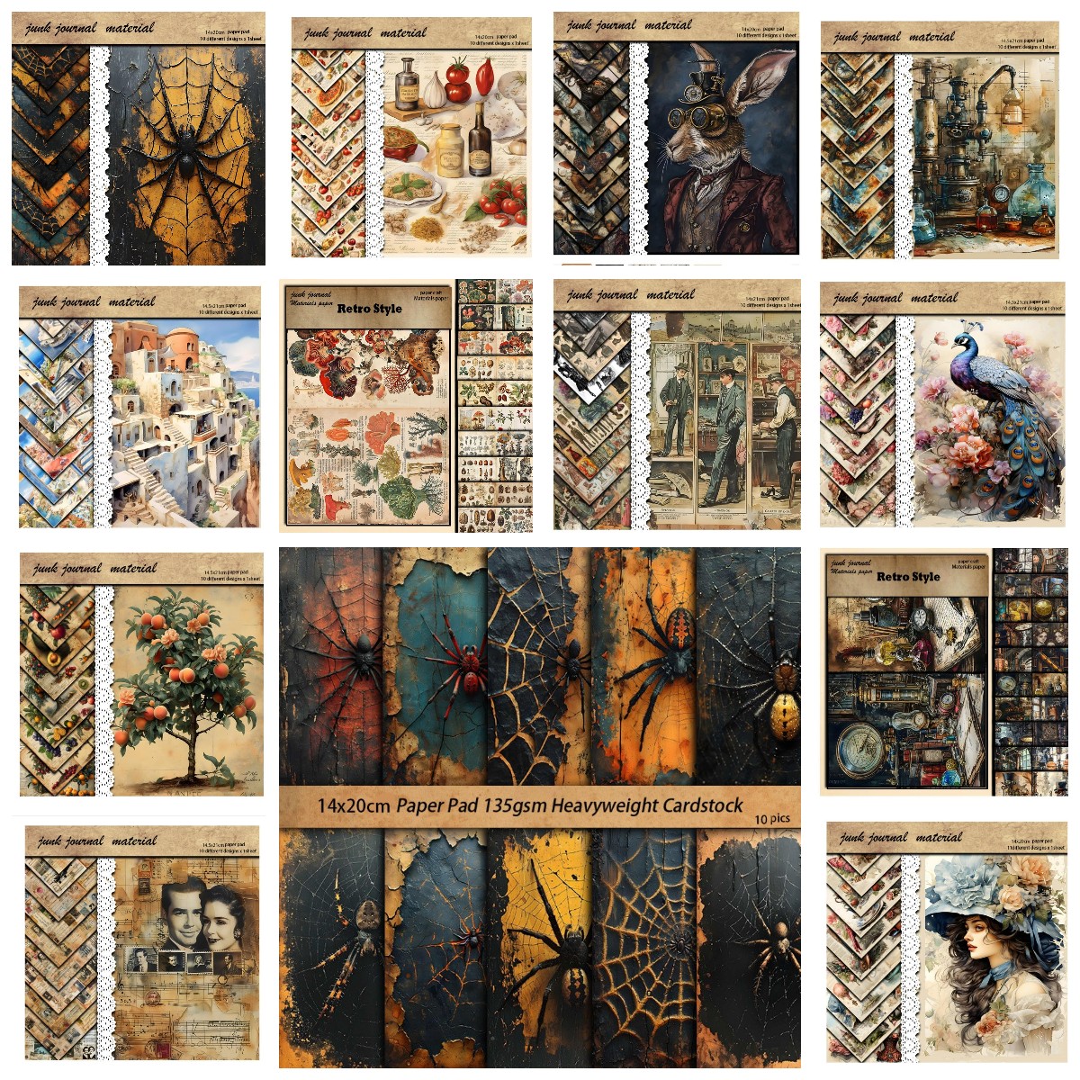 Vintage Things Collection - New Vintage Material Papers DIY Ledger