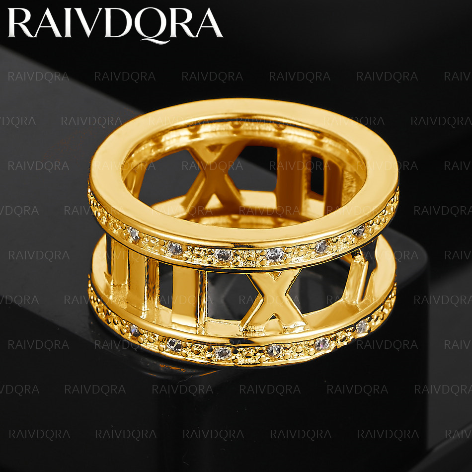 Vintage Things Collection - 18K Gold Plated Zircon Roman Numerals