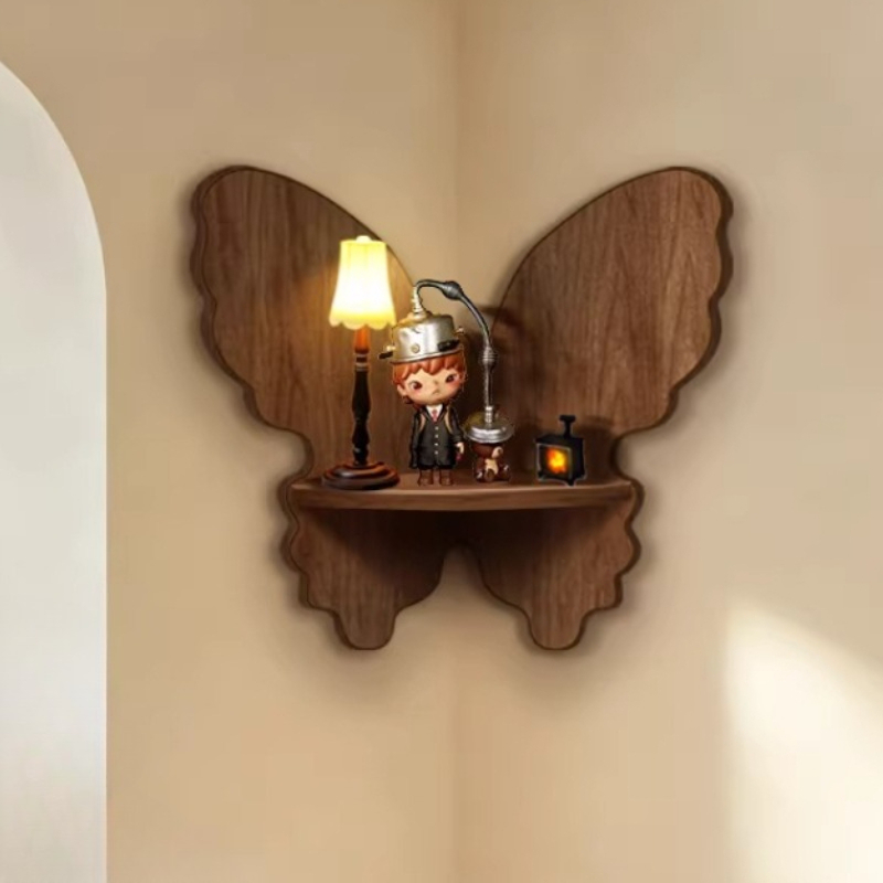 Vintage And Collectible Toys - Mid-Century Modern Corner Wall Shelf Butterfly