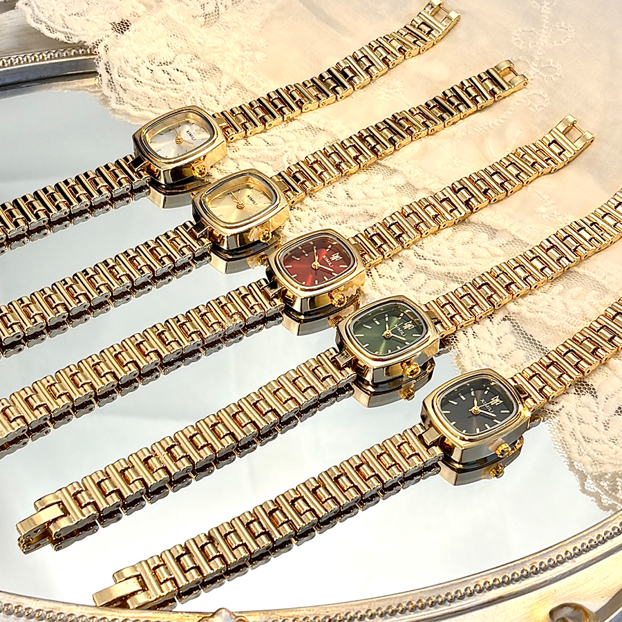 Vintage Watch Crystal - New Korean Style Vintage Gold Watch