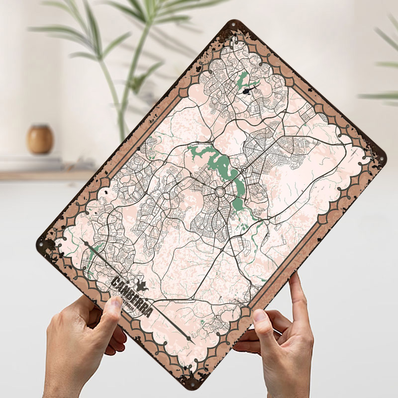 Canberra City Map Tinplate Pos - Canberra Vintage & Collectible Centre Reviews 评论和价格