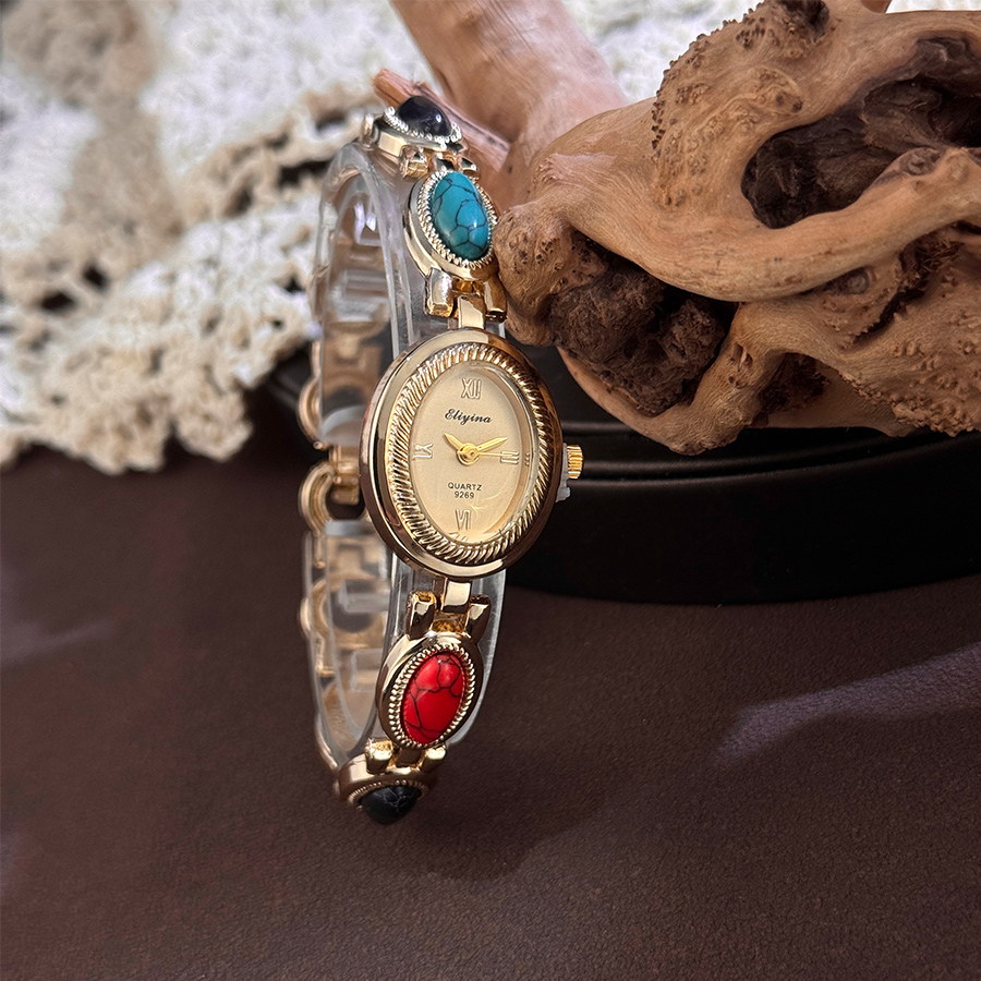 Femme Quartz Watch with Colore - Vintage Watch Crystal 评论和价格