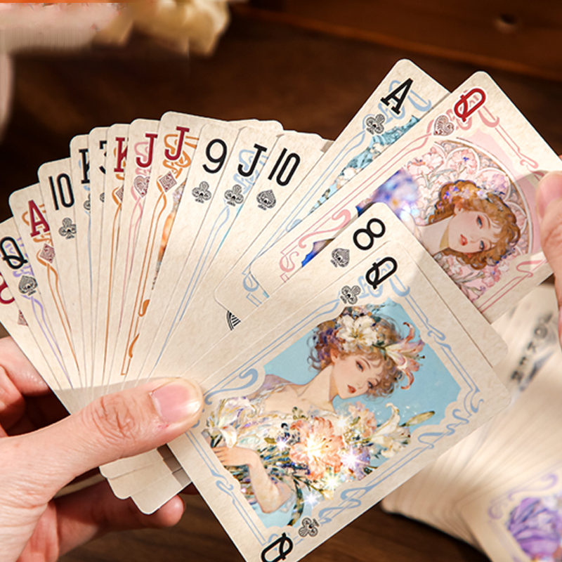 Mr.Paper 55pcs Gilded Flower D - Vintage Collectible Playing Cards 评论和价格