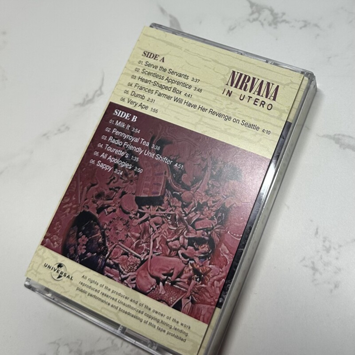 Nirvana in Utero Cassette Tape - Vintage Collectible & Vintage Dolls 评论和价格