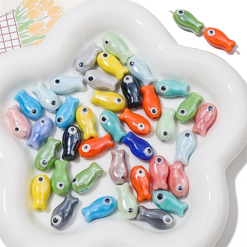 10Pcs Vintage Fish Ceramic Bea - Vintage Collector 评论和价格