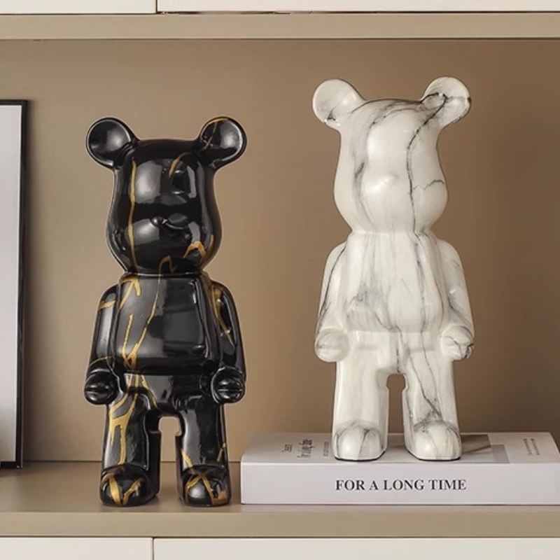28cm Aesthetic Bear Figure Res - Vintage Collectible Marbles 评论和价格