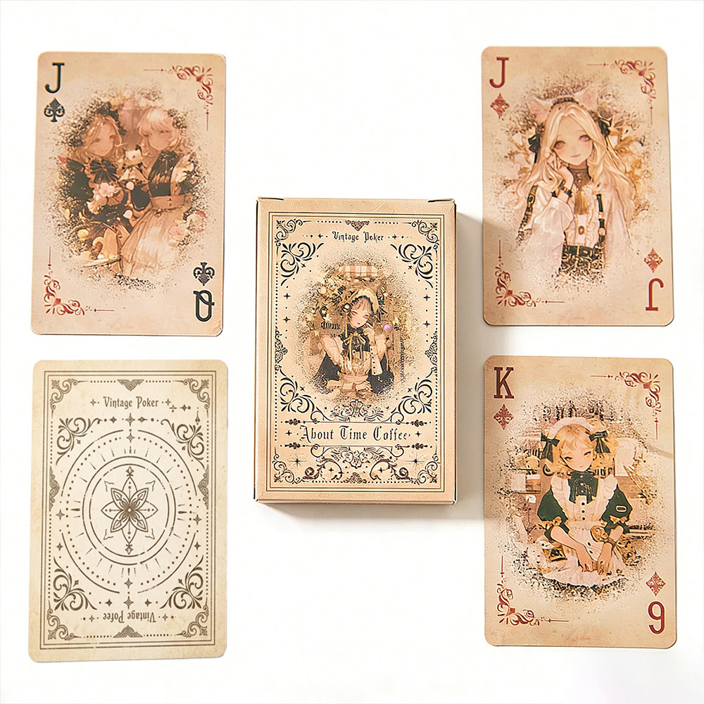55retro anime girl playing car - Vintage Collectible Playing Cards 评论和价格