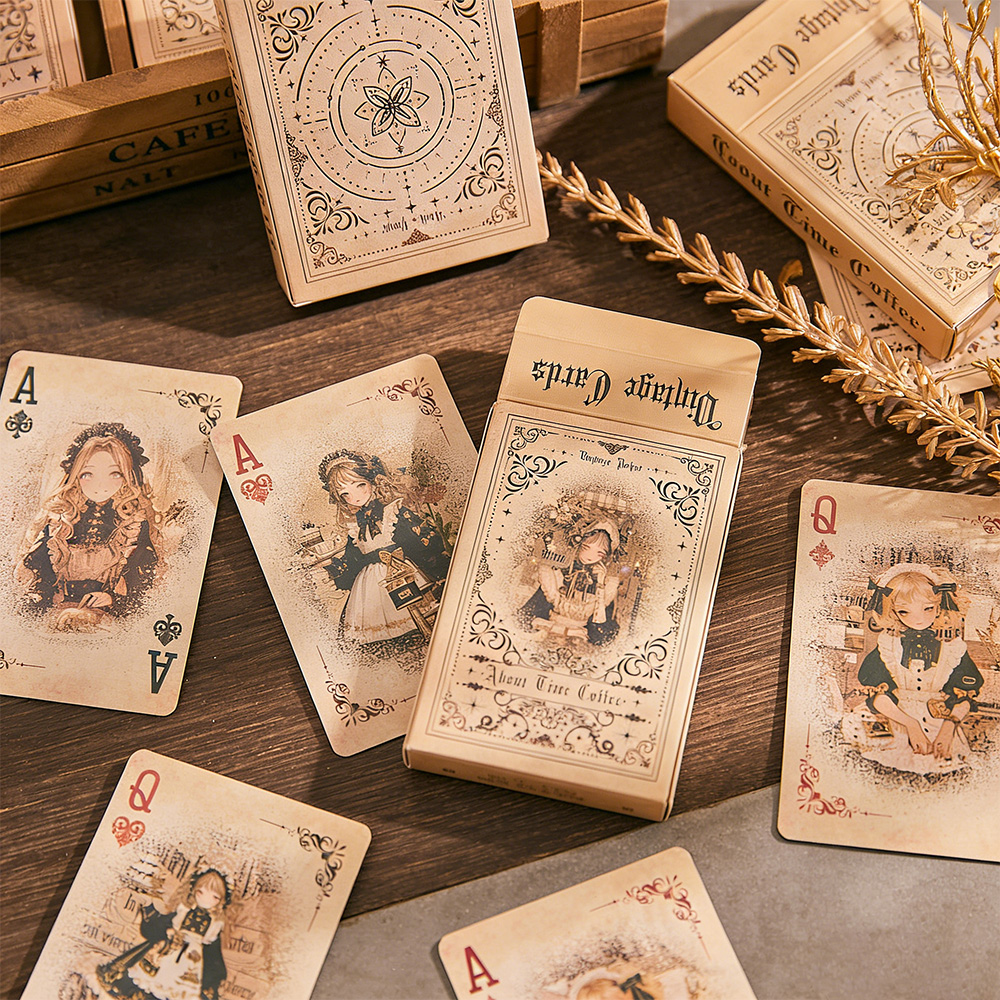 55retro anime girl playing car - Vintage Collectible Playing Cards 评论和价格