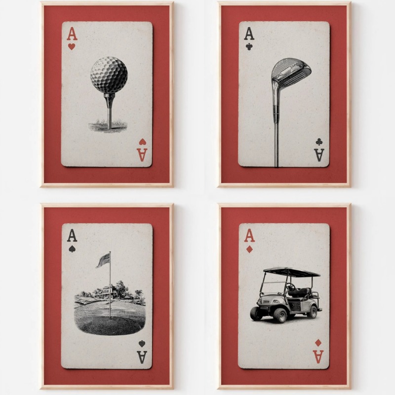 Vintage Golf Playing Cards Pos - Vintage Collectible Playing Cards 评论和价格