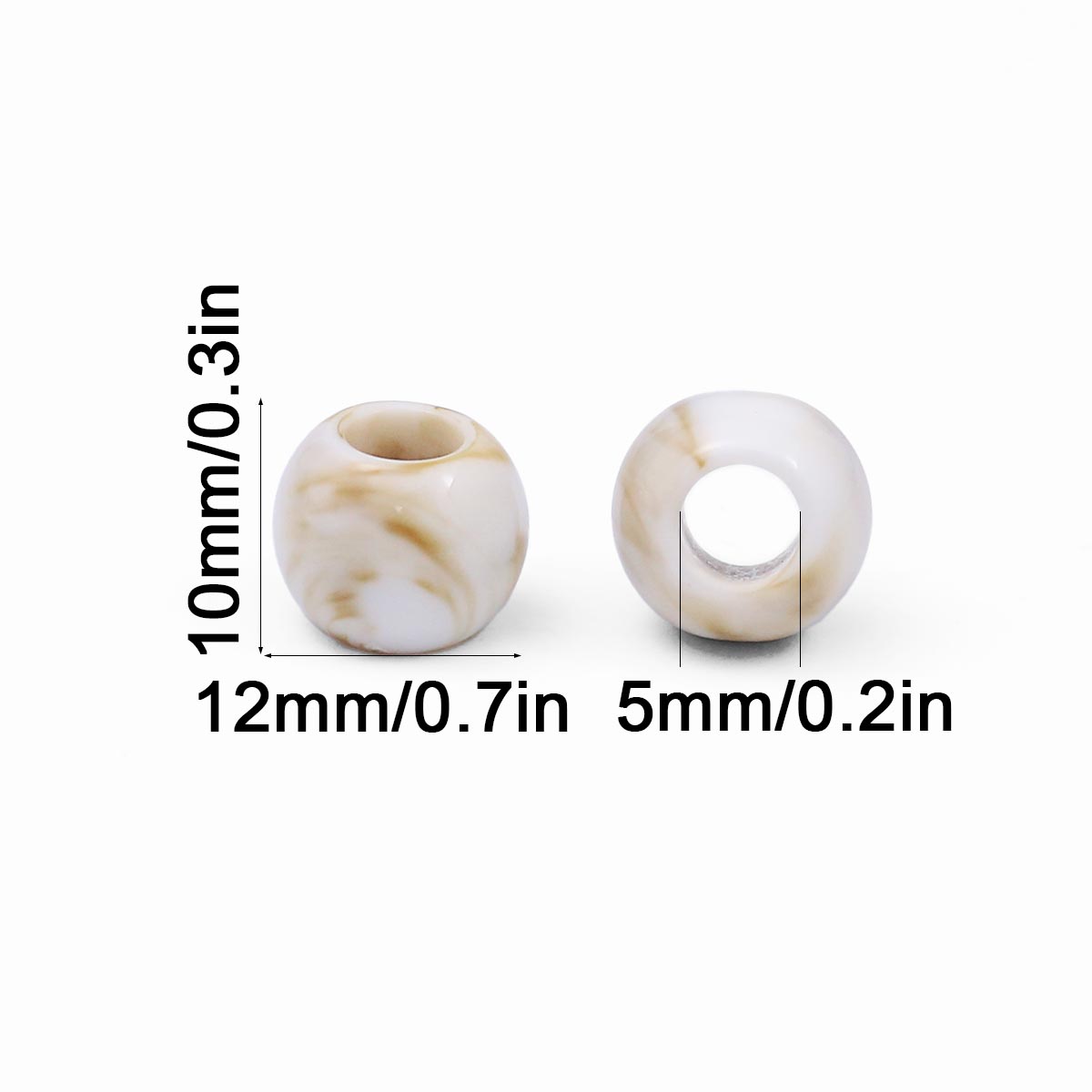 20/40/60pcs 12mm Large Hole Ma - Vintage Collectible Marbles 评论和价格