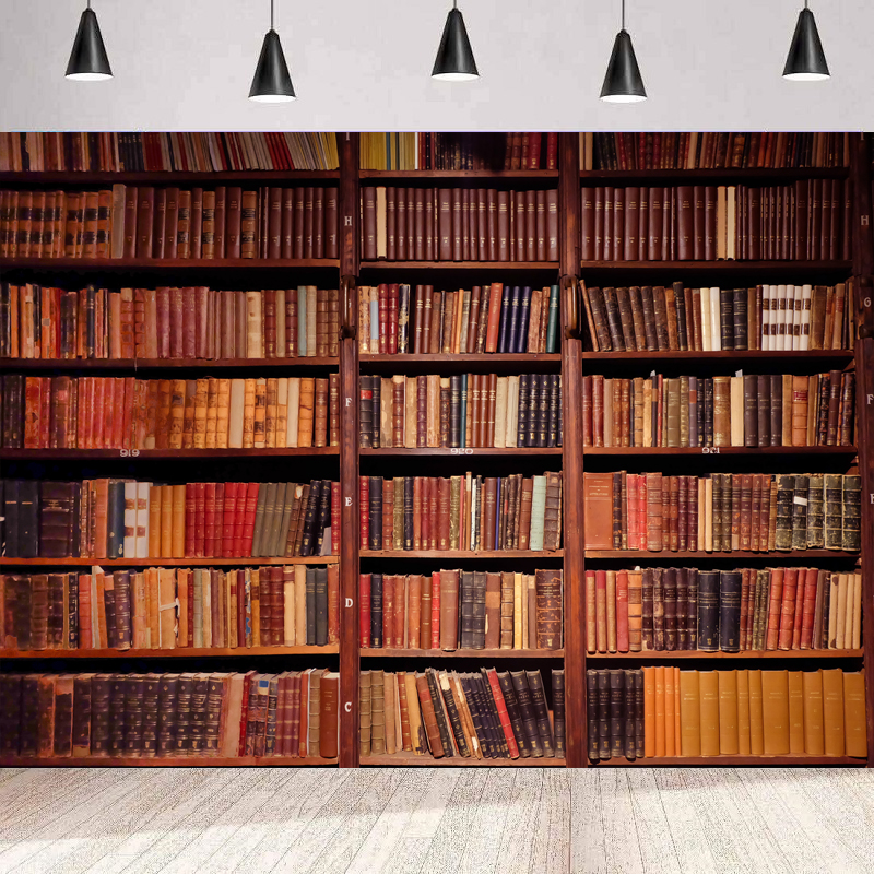 Wood Bookshelf Photography Bac - Vintage And Collectible Books 评论和价格