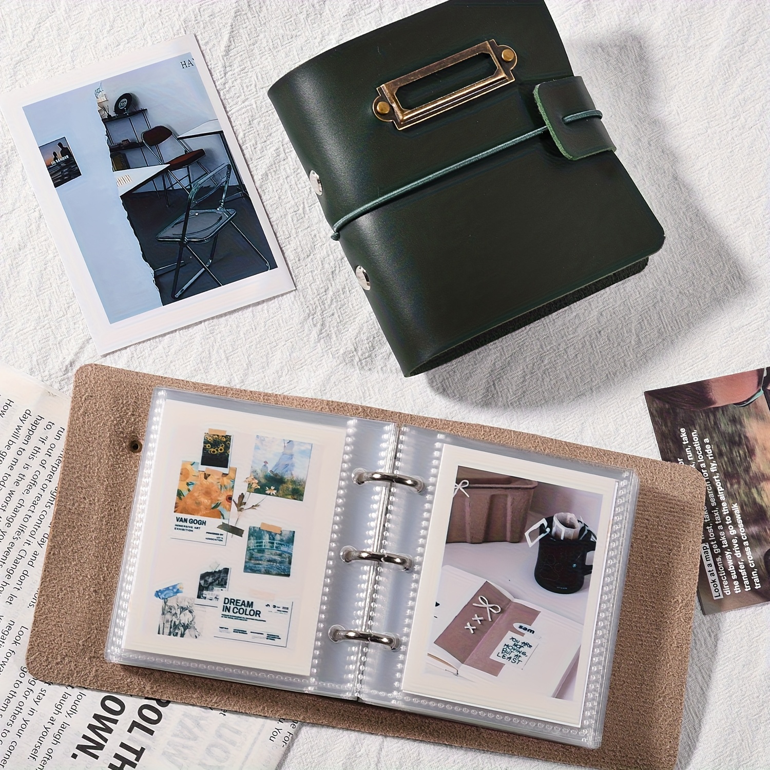 Photo Album Storage, Retro Lea - Polaroid Photo Album 评论和价格