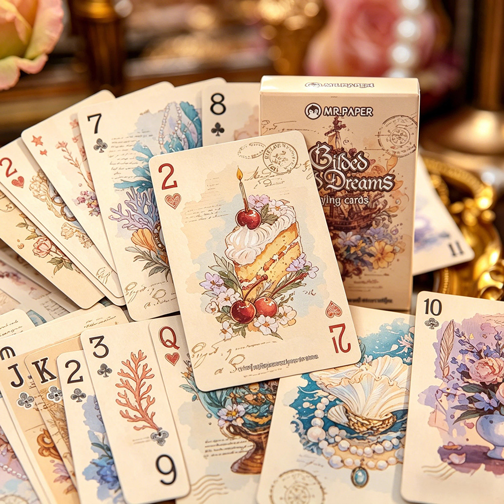 55Pcs Vintage Aesthetic Playin - Vintage Collectible Playing Cards 评论和价格