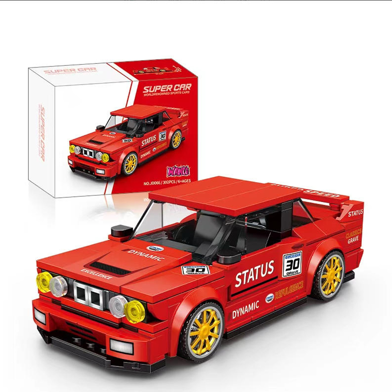 302PCS Red Classic Sports Car  - Vintage Collectible Toy Cars 评论和价格