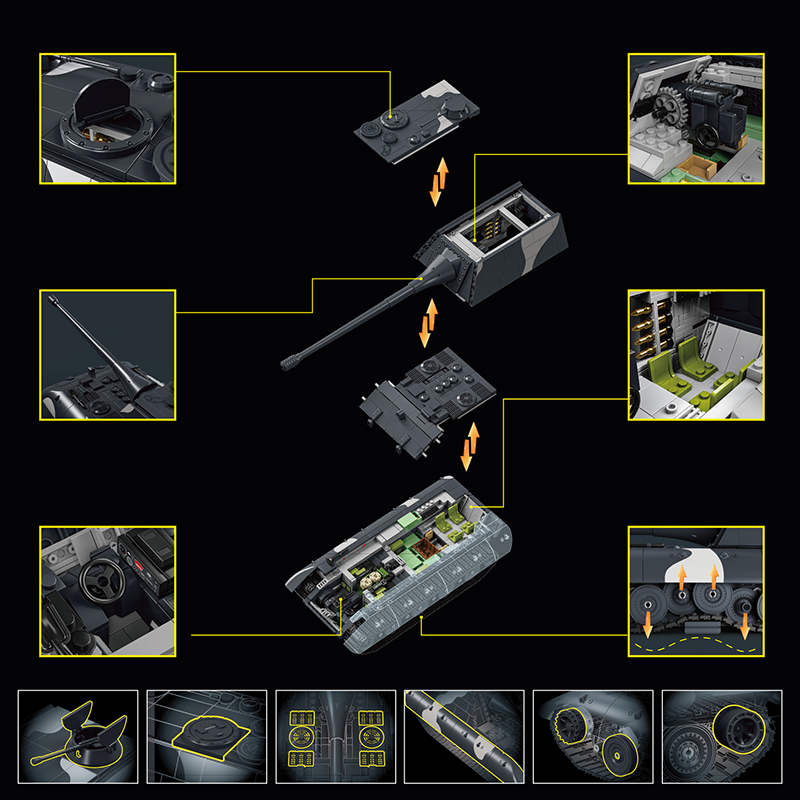 1836pcs MOC adult E-100 Tank D - Vintage And Collectible Toys 评论和价格