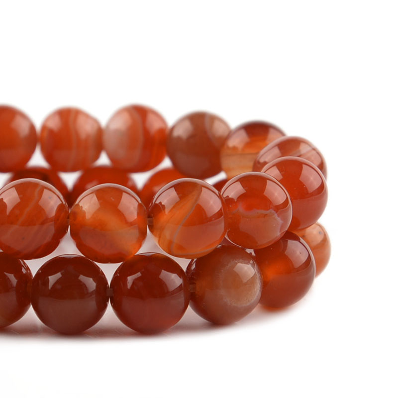 1 Strand Red Striped Agate Nat - Vintage Collector 评论和价格