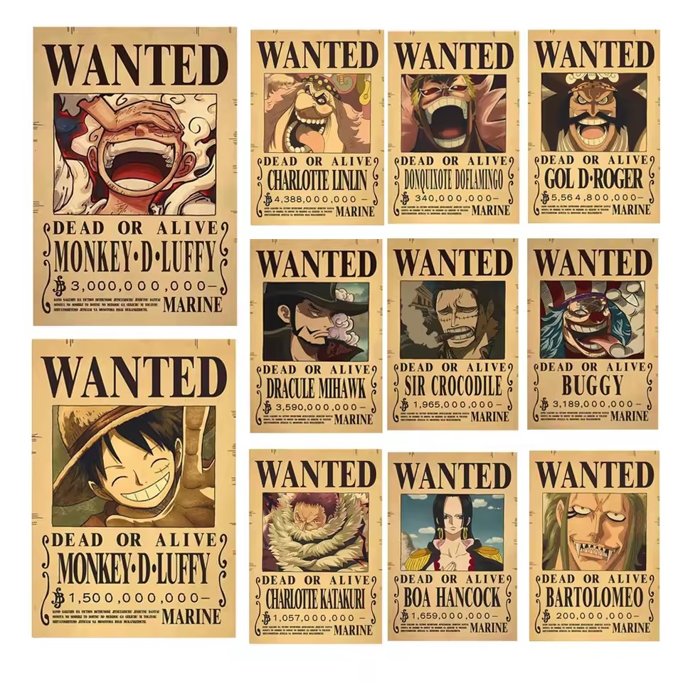 Anime One Piece Bounty Wanted  - Vintage Collectible Figures 评论和价格