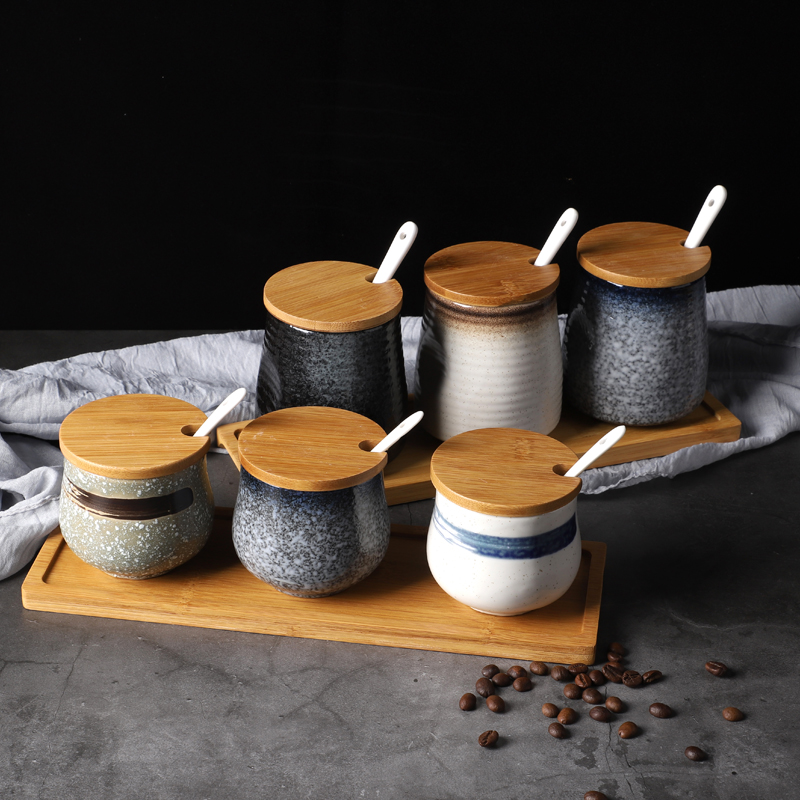 Ceramic Seasoning Jar Salt Sug - Vintage Collectible Spoons 评论和价格