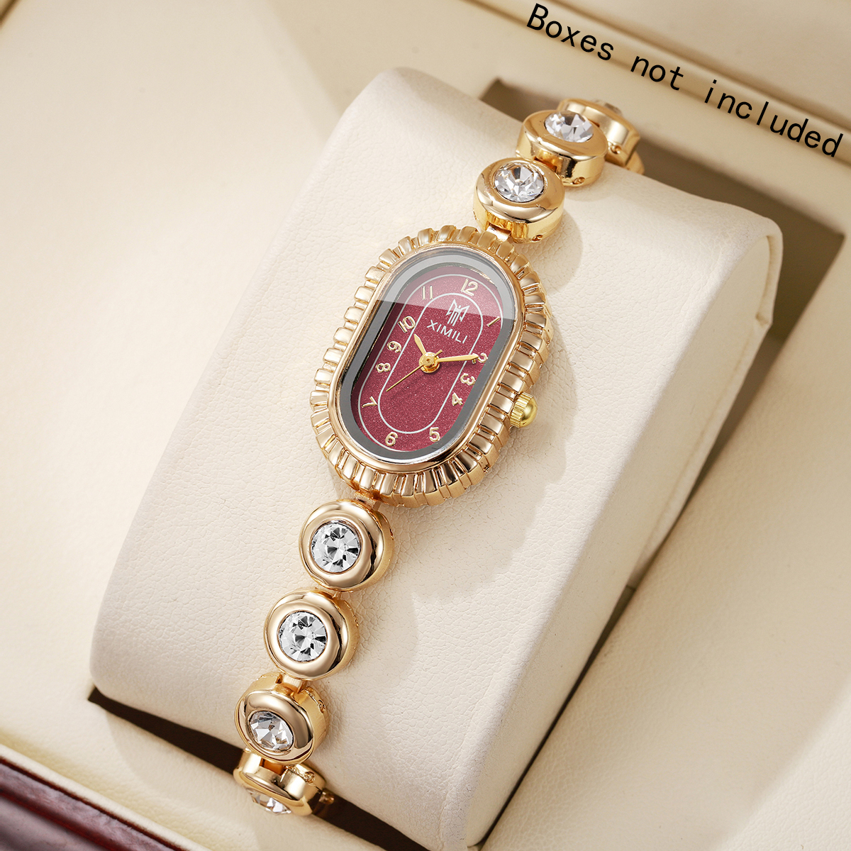 Vintage Oval Red Dial Women Wa - Vintage Watch Crystal 评论和价格