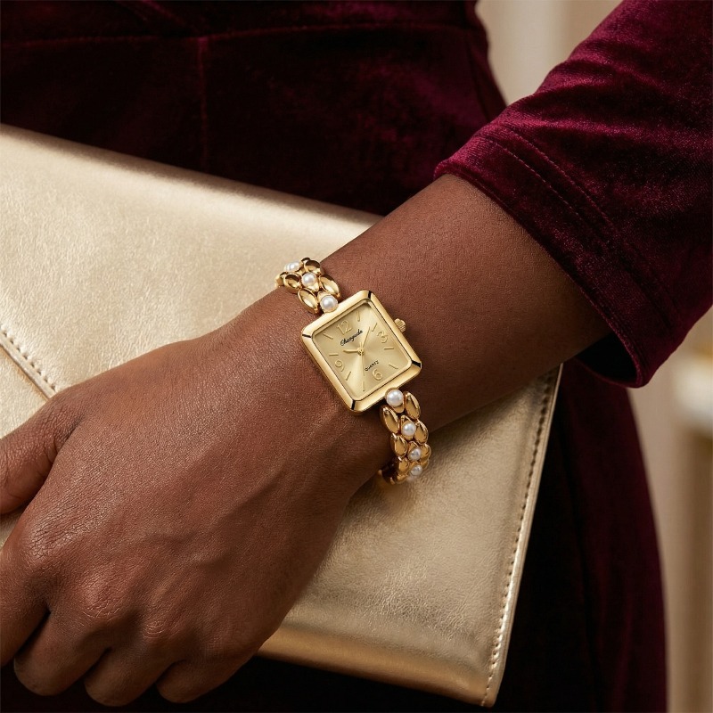 Luxury Golden Women's Watch Fa - Vintage Watch Crystal 评论和价格