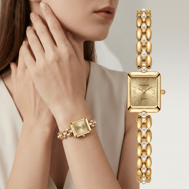 Luxury Golden Women's Watch Fa - Vintage Watch Crystal 评论和价格