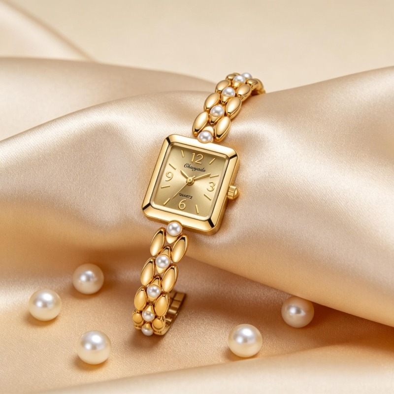 Luxury Golden Women's Watch Fa - Vintage Watch Crystal 评论和价格