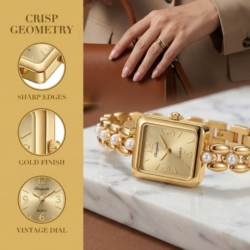 Luxury Golden Women's Watch Fa - Vintage Watch Crystal 评论和价格